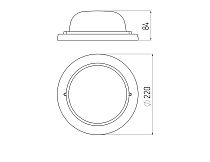 Cветильник ЖКХ ЭРА НБО 03-60-021 Кантри дерево/стекло IP54 E27 max 60Вт D220 круг орех
