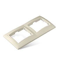 Рамка двухместная горизонтальная Севиль слоновая кость UNIVERSAL