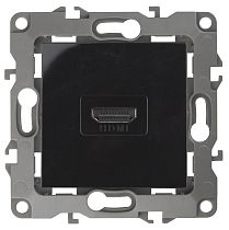 Розетка ЭРА 12 12-3114-06 чёрный HDMI