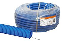 Труба гофрированная ПНД d 25 с зондом (75 м) легкая синяя TDM Труба гофрированная ПНД d 25 с зондом (75 м) легкая синяя TDM