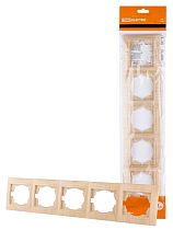 Рамка 5-ти постовая горизонтальная сосна "Лама"  TDM