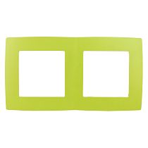 Рамка для выключателей и розеток двойная ЭРА 12 12-5002-26 пластик лайм