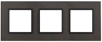Рамка для выключателей и розеток тройная ЭРА Elegance 14-5103-32 стекло серый
