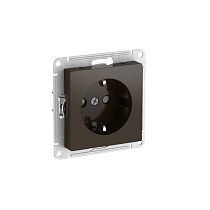AtlasDesign Мокко Розетка с заземлением со шторками, 16А, мех., быстрозажим. клемм
