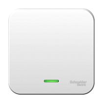 Blanca открытая установка с изолированной пластиной Белый Выключатель 1клавишный  с подсветкой 6А Systeme Electric (Schneider Electric)