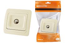 Розетка TV (SAT) F-типа сл. кость "Валдай"  TDM