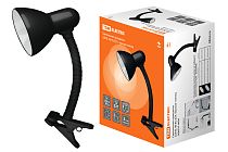 Светильник прищепка 220В, 40Вт, E27 черный глянец  TDM