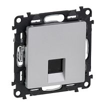 Розетка информационная RJ45 категория 5е UTP с лицевой панелью алюминий Valena LIFE DIY Legrand