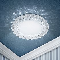 Светильник встраиваемый ЭРА DK84 CH/WH под лампу GX53 220V 13W хром/прозрачный