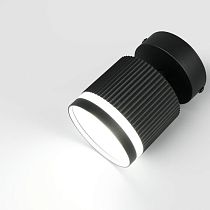 Спот на основании GWL-GX53-M-IP20 Одинарный Черный  С боковым рассеивателем Полосы