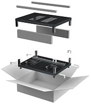 Комплект основание и крыша ITK LINEA E 600х600мм для шкафа 18-47U черный IEK