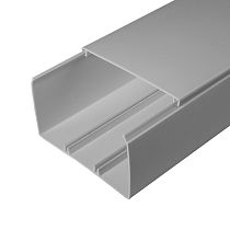 Кабель-канал серый RAL 7035 двойной замок в п/э 100х60 (16м/уп) Промрукав