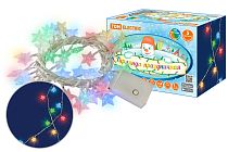 Гирлянда светодиодная "Звездочки" 50LED, 5м, 8 режимов, многоцвет., прозр.шнур, 250 В,  TDM