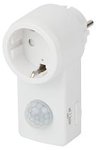 Датчик движения ЭРА розеточный  ДДР-01 1200Вт, 10-420с, 2-9м, 3+лк, 120гр,  IP20 (50/1600)