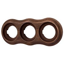 Рамка 3 постовая Пиластро, накладной монтаж, дерево, цвет Винтаж Bironi