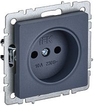 BRITE Розетка 1-местная без заземления без защитных шторок 10А РС10-1-0-БрМ маренго  IEK