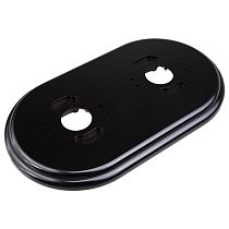 Подставка 2-местная круглая, D95 L165 H10, пластик, черный JANTERA