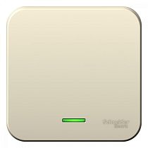 Blanca открытая установка с изолированной пластиной Молочный Выключатель 1 клавишный  с подсветкой  6А Systeme Electric (Schneider Electric)