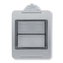 Коробка IP55 для открытой установки на 2 модуля, серия Zenit/Stylo | ABB | 2CLA329100N1101 Коробка IP55 для открытой установки на 2 модуля, серия Zenit/Stylo | ABB | 2CLA329100N1101