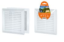 Решетка разъемная с москитной сеткой, наклонные жалюзи, 175х175  TDM