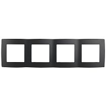 Рамка для выключателей и розеток четверная ЭРА 12 12-5004-05 пластик антрацит