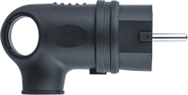Вилка Navigator NCA-PLR01-16A-E-IP44-BL угловая с заземлением каучук черная