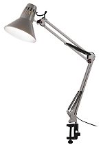 Настольный светильник ЭРА N-121-E27-40W-GY Е27 на струбцине, серый
