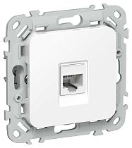 FLITE Розетка компьютерная RJ45 категория 5Е UTP РК5е-1-0-ФлБ белый IEK