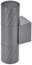 LIGHTING Светильник уличный 5221 настенный под лампу 2хGU10 IP65 серый  IEK