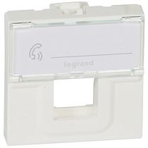 Лицевая панель для информационных розеток Keystone два модуля белая Mosaic Legrand