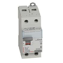 Выключатель дифференциального тока (УЗО) два полюса 25А 30мА АC DX3 Legrand