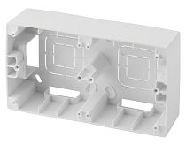 Коробка ЭРА 12 12-6102-01 белый для накладного монтажа механизмов двойная Коробка ЭРА 12 12-6102-01 белый для накладного монтажа механизмов двойная