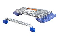 Шина "N" нулевая 6х9мм на двух угл. изоляторах 24 групп никелированная  TDM