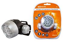 Фонарь светодиодный "Налобный", 23 светодиода 69 лм/Вт, бат. 3*AAA  TDM