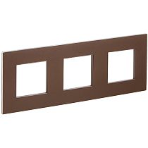 SKANDY Рамка 3-местная SK-F33Br металл шоколад IEK