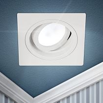 Светильник встраиваемый алюминиевый ЭРА KL85 WH MR16/GU5.3 белый