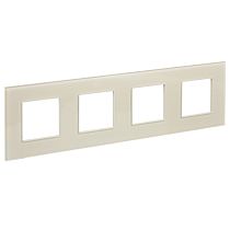 SKANDY Рамка 4-местная SK-F24B стекло беж. IEK