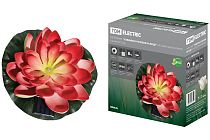 Светильник "Кувшинка розовая" на солнечных батареях, водный,  TDM