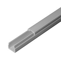 Кабель-канал серый RAL 7035 двойной замок в п/э 12х12 (242м/уп) Промрукав