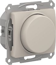 Glossa Молочный светорегулятор (диммер) повор-нажим, LED, RC, 400Вт, механизм Systeme Electric (Schneider Electric)