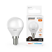 Лампа светодиодная Gauss Elementary Шар 6Вт E14 420lm 3000K