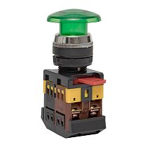 Кнопка AELA-22 зеленая с подсветкой NO+NC 380В Грибок EKF PROxima Кнопка AELA-22 зеленая с подсветкой NO+NC 380В Грибок EKF PROxima