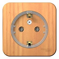 Blanca открытая установка без пластины Ясень Розетка с заземлением, (тонкая), 16А Systeme Electric (Schneider Electric)