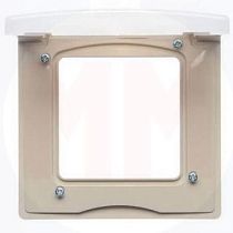 ETIKA Рамка 1-местная с защитной крышкой IP44 слоновая кость