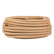 Труба гофр. ПВХ с протяжкой d16 мм (25 м) светлое дерево EKF-Plast