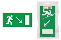 Знак "Направление к эвакуационному выходу направо вниз" 350х124мм для ССА инд. упаковка  TDM Знак "Направление к эвакуационному выходу направо вниз" 350х124мм для ССА инд. упаковка  TDM