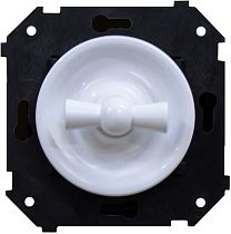 Выключатель двухклавишный,серия "ШЕДЕЛЬ", скрытый монтаж,цвет Белый Bironi