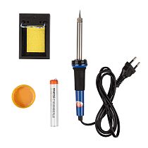 Набор для пайки REXANT №11 (паяльник 30 Вт, подставка, губка для удаления припоя, канифоль, припой)