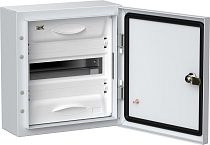 TITAN 5 Корпус металлический ЩРн-12 (1х12) 335х310х140мм IP54 белый (одна дверь)  IEK