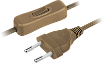 Шнур сетевой с выключателем NPS-FS-170-2x0.5-BR 1.7м коричневый Navigator